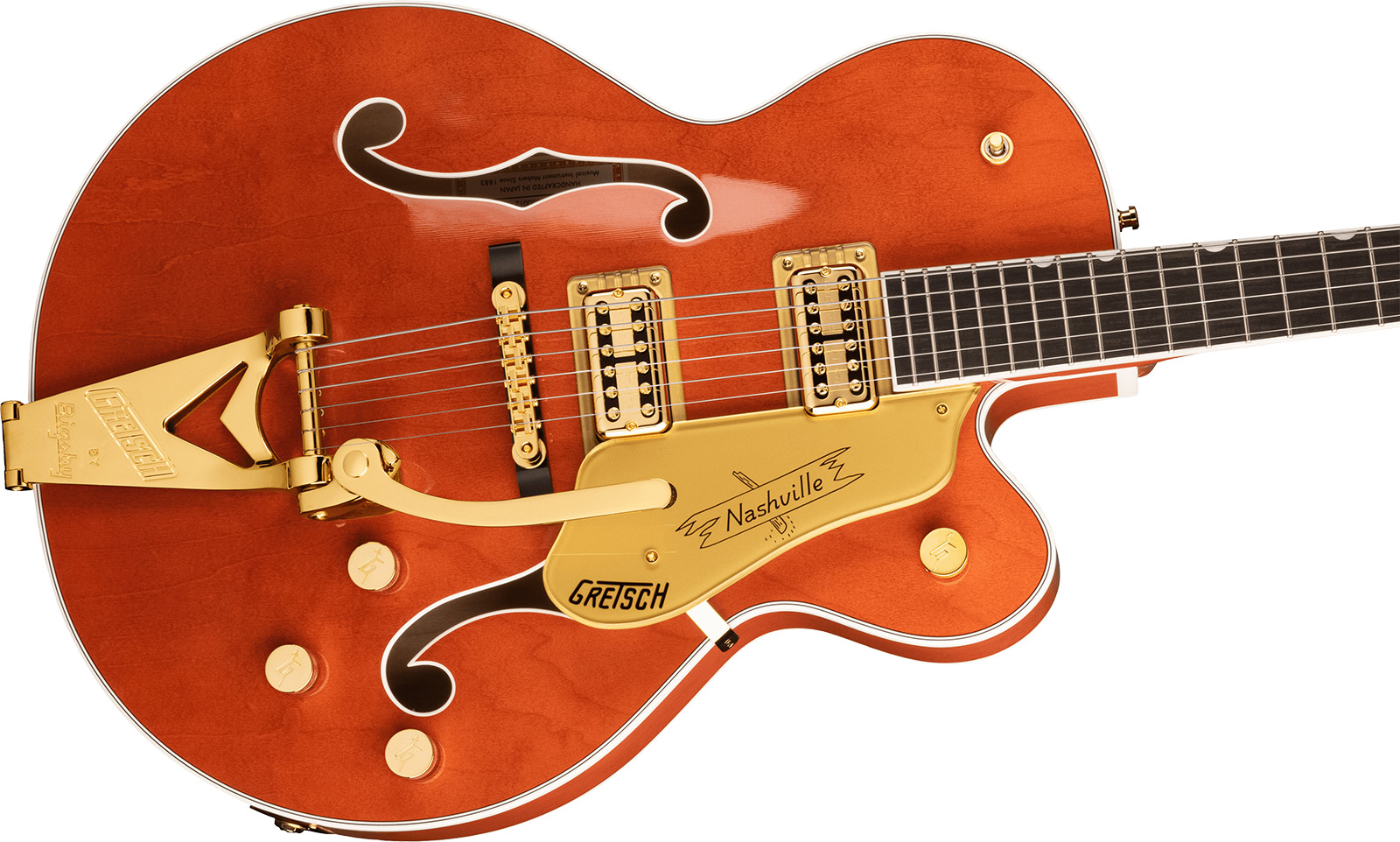 Gretsch G6120tg Players Edition Nashville Pro Jap Bigsby Eb - Orange Stain - Hollowbody E-Gitarre - Variation 2