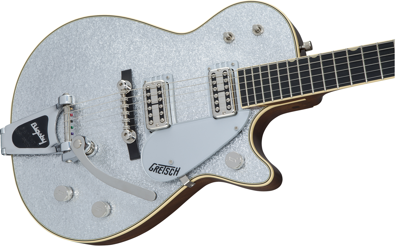 Gretsch G6129tg-59vs Vintage Select 1959 Bigsby Pro Jap 2h Trem Eb - Silver Sparkle - Single-Cut-E-Gitarre - Variation 2