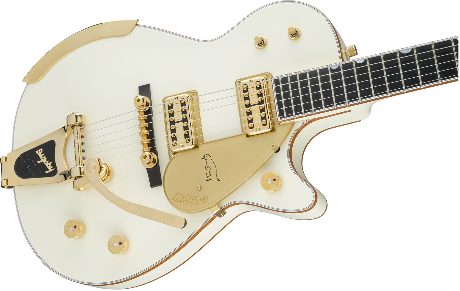 Gretsch G6134t-58 Penguin Bigsby Vintage Select  Pro Jap 2h Trem Eb - Vintage White - Single-Cut-E-Gitarre - Variation 2