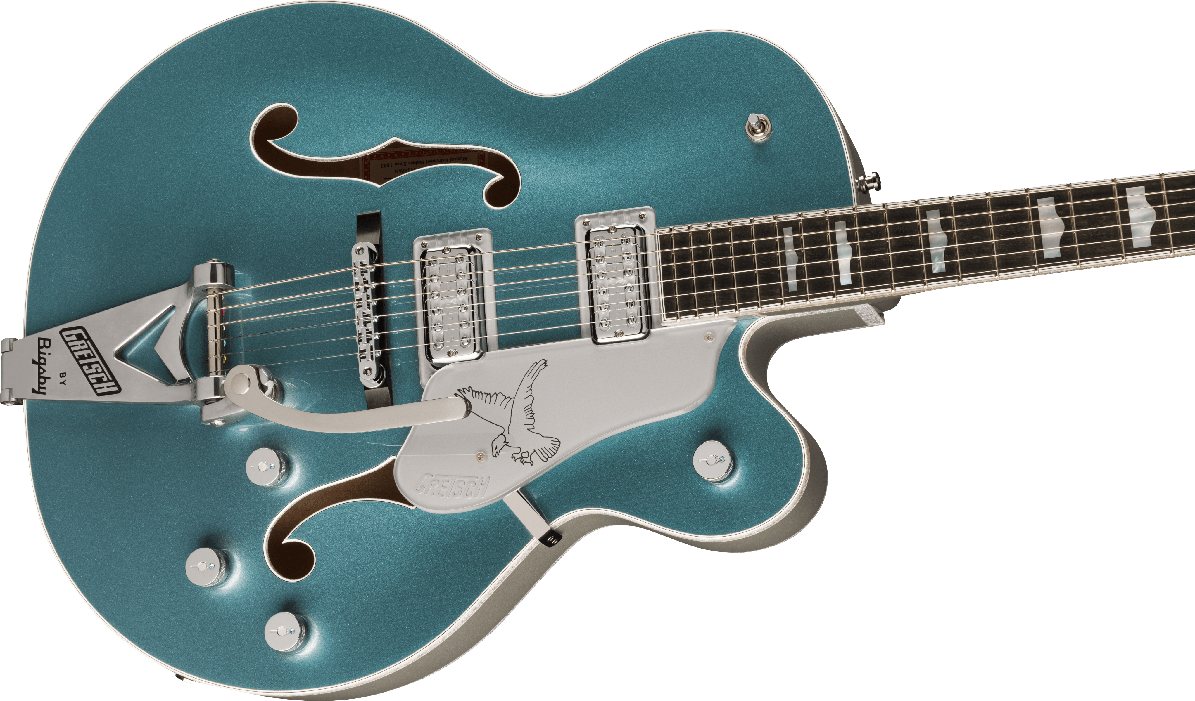 Gretsch G6136t-140 Ltd 140th Double-platinum Falcon Eb - Two-tone Stone Platinum/pure Platinum - Semi-Hollow E-Gitarre - Variation 3
