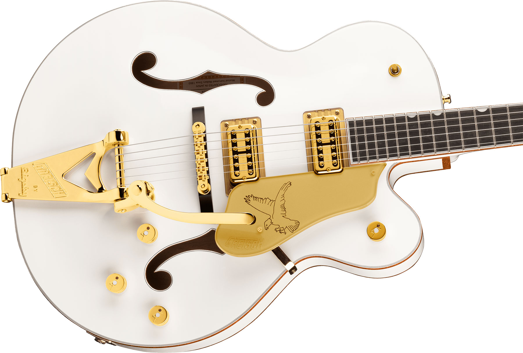 Gretsch G6136tg Players Edition Falcon Hollow Body Pro Jap Hh Trem Eb - White - Hollowbody E-Gitarre - Variation 2