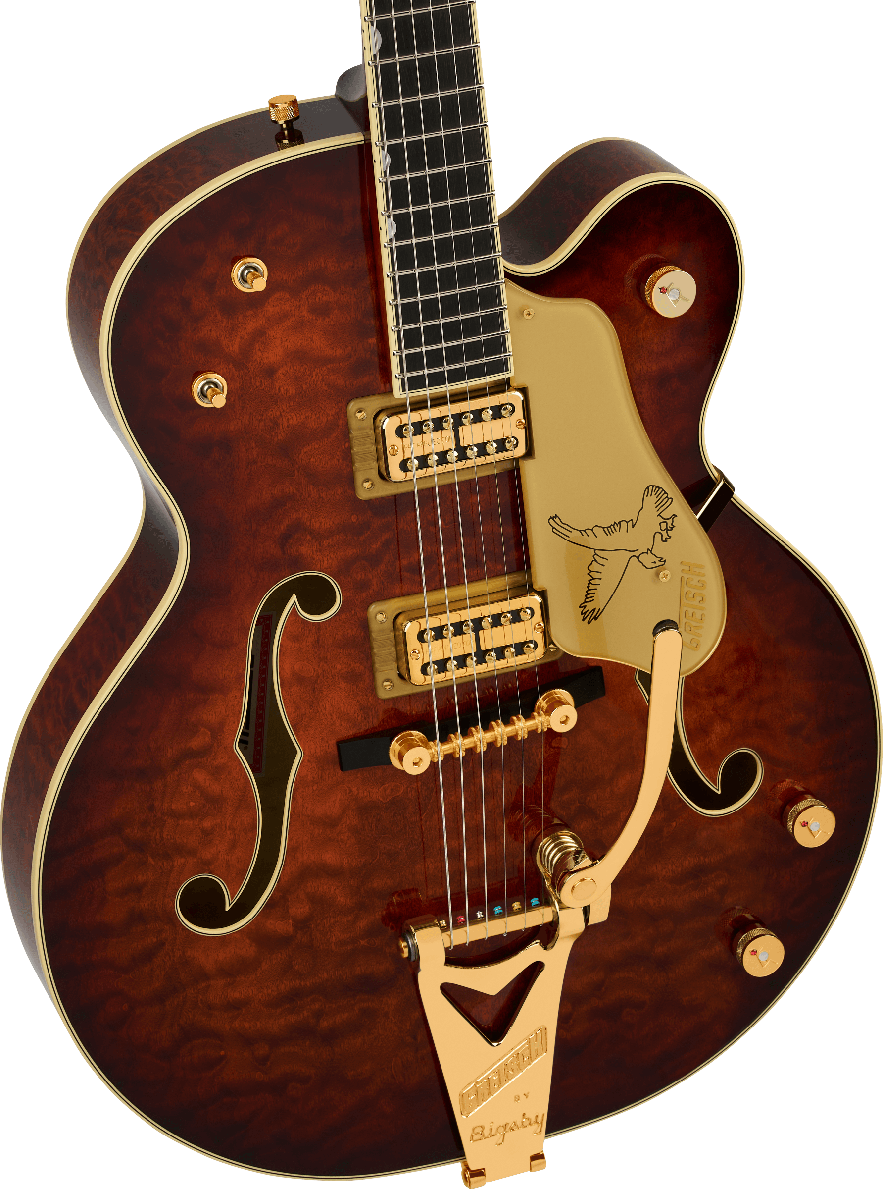 Gretsch G6136tgqm-59 Professional Ltd Edition Falcon Trem Hh Eb - Forge - Semi-Hollow E-Gitarre - Variation 2