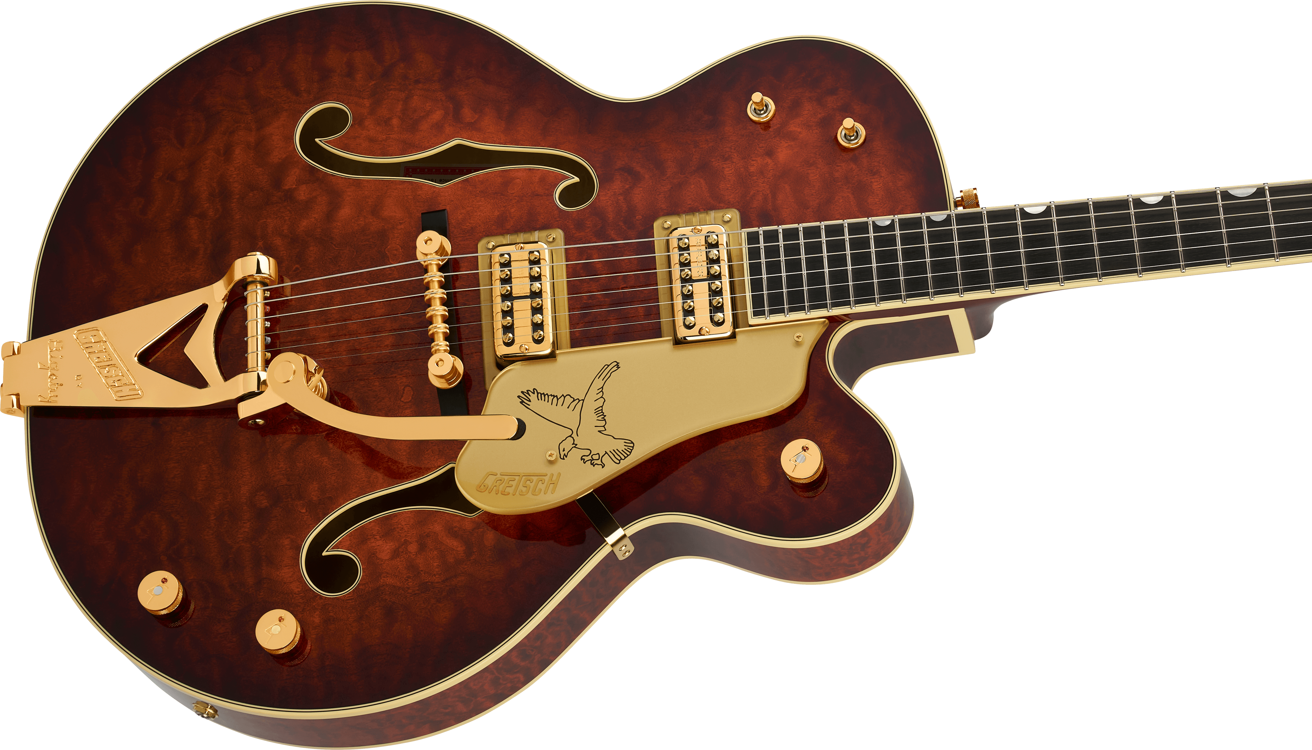 Gretsch G6136tgqm-59 Professional Ltd Edition Falcon Trem Hh Eb - Forge - Semi-Hollow E-Gitarre - Variation 3