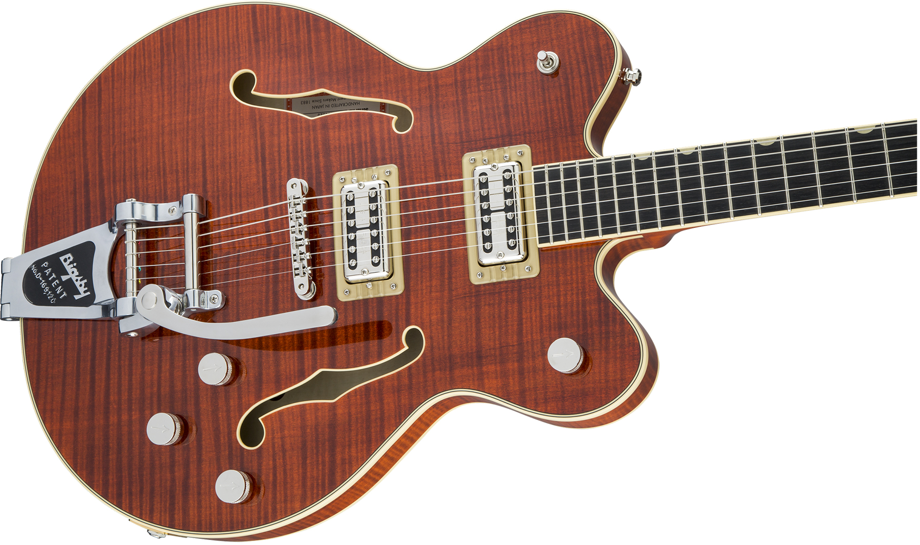Gretsch G6609tfm Broadkaster Center Bloc Dc Players Edition Pro Jap Bigsby Eb - Bourbon Stain - Semi-Hollow E-Gitarre - Variation 2