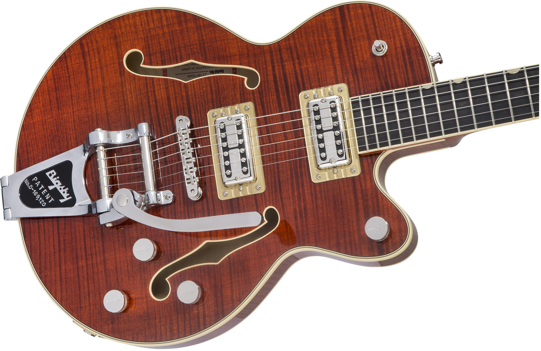 Gretsch G6659tfm Broadkaster Jr Center Bloc Players Edition Nashville Professional Japon Bigsby Eb - Bourbon Stain - Semi-Hollow E-Gitarre - Variation