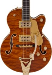 Single-cut-e-gitarre Gretsch Professional Falcon Center Block Jr. Bigsby Ltd (Japan) - Roundup orange stain