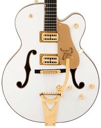 Synchromatic Falcon Hollow Body Single-Cut Bigsby - snowcrest white