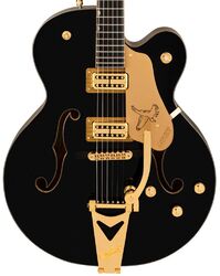 Synchromatic Falcon Hollow Body Single-Cut Bigsby - black