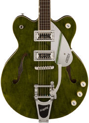 G2622T Streamliner Rally II Center Block DC Bigsby - rally green stain