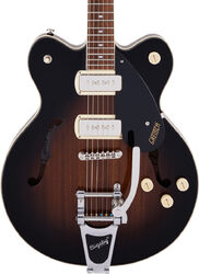 Semi-hollow e-gitarre Gretsch G2622T-P90 Streamliner Center Block DC Bigsby - Brownstone