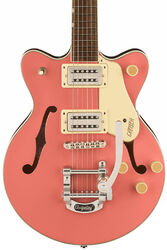 Double cut e-gitarre Gretsch G2655T Streamliner Center Block Jr. Double-Cut with Bigsby - Coral
