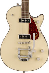 Single-cut-e-gitarre Gretsch G5210T-P90 Electromatic Jet Two 90 Single-Cut with Bigsby - Vintage white