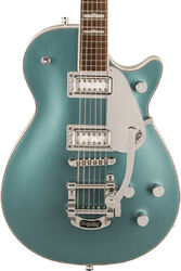 Single-cut-e-gitarre Gretsch G5230T-140 Electromatic 140th Double Platinum Jet FT Single-Cut Bigsby - Two-tone stone / pearl platinum
