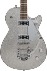 Single-cut-e-gitarre Gretsch G5230T Electromatic Jet FT Single-Cut Bigsby - Silver sparkle