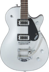 Single-cut-e-gitarre Gretsch G5230T Electromatic Jet FT Single-Cut with Bigsby - Airline silver