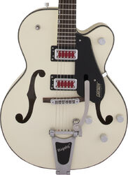 Semi-hollow e-gitarre Gretsch G5410T Electromatic Rat Rod Hollow Body Bigsby - Matte vintage white