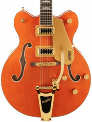 Semi-hollow e-gitarre Gretsch G5422TG Electromatic Classic Hollow Body Double-Cut with Bigsby And Gold Hardware - Orange stain