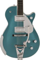 Single-cut-e-gitarre Gretsch G6134T-140 Ltd Penguin140th Double Platinum Bigsby - Two-tone stone / pure platinum