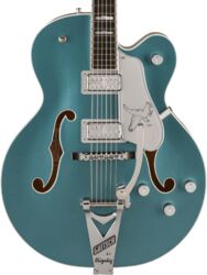 Semi-hollow e-gitarre Gretsch G6136T-140 Ltd Electromatic Hollow Body 140th Double Platinum Bigsby - Two-tone stone platinum/pure platinum