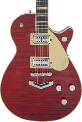 Semi-hollow e-gitarre Gretsch G6228FM Players Edition Jet BT with V-Stoptail Professional Japan - Crimson stain