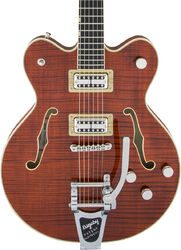 Semi-hollow e-gitarre Gretsch G6609TFM Players Edition Broadkaster Center Block Double-Cut Professional Japan - Bourbon stain