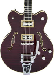 G6609TFM Players Edition Broadkaster Center Block Double-Cut Professional Japan - Dark Cherry Stain