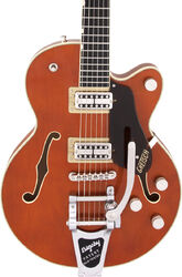 Semi-hollow e-gitarre Gretsch G6659T Players Edition Broadkaster Jr. Nashville Professional Japan - Roundup orange