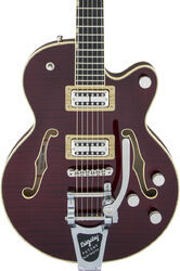 Semi-hollow e-gitarre Gretsch G6659TFM Players Edition Broadkaster Jr. Professional Japan - Dark cherry stain