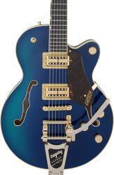 Hollowbody e-gitarre Gretsch G6659TG Players Edition Broadkaster Jr. Center Block SC Bigsby Pro Japan - Azure metallic