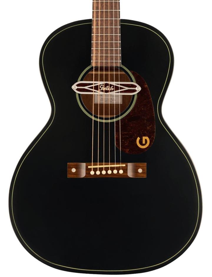 Folk-gitarre Gretsch Jim Dandy Deltoluxe Concert - Black top semi gloss