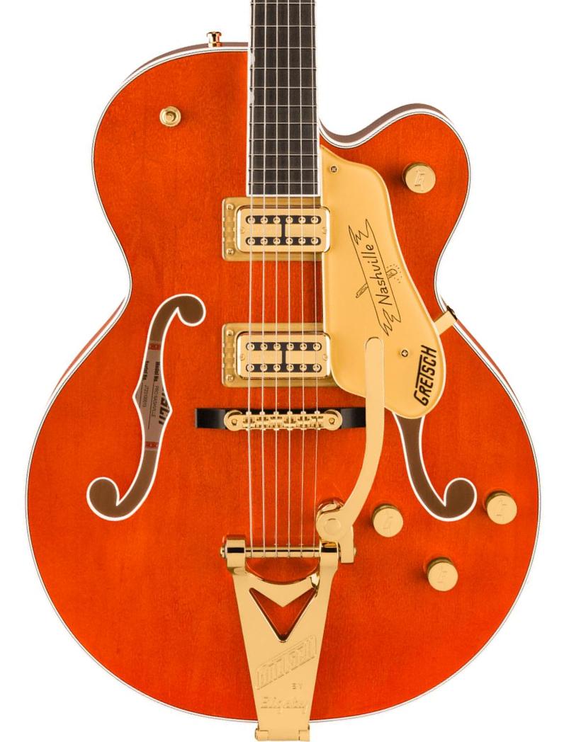 Semi-hollow e-gitarre Gretsch Professional Nashville Hollow Body Bigsby (Japan) - Orange stain