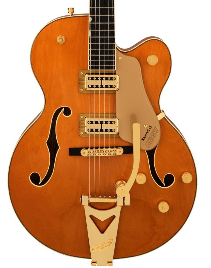 Synchromatic Nashville Hollow Body Single-Cut Bigsby - 50's orange stain