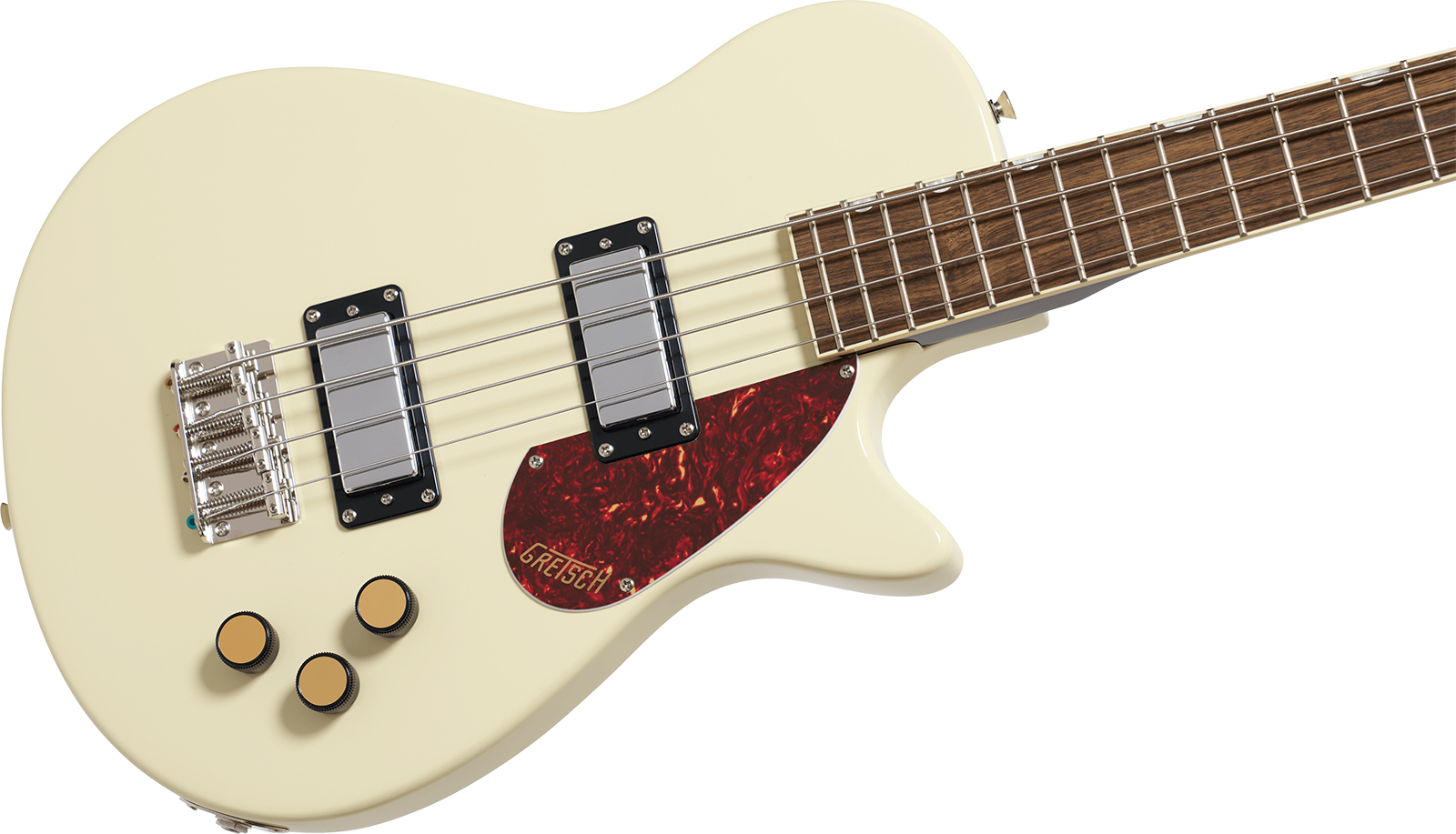 Gretsch Jet Club Bass Single-cut Streamliner Shsc Lau - Vintage White - Solidbody E-bass - Variation 2