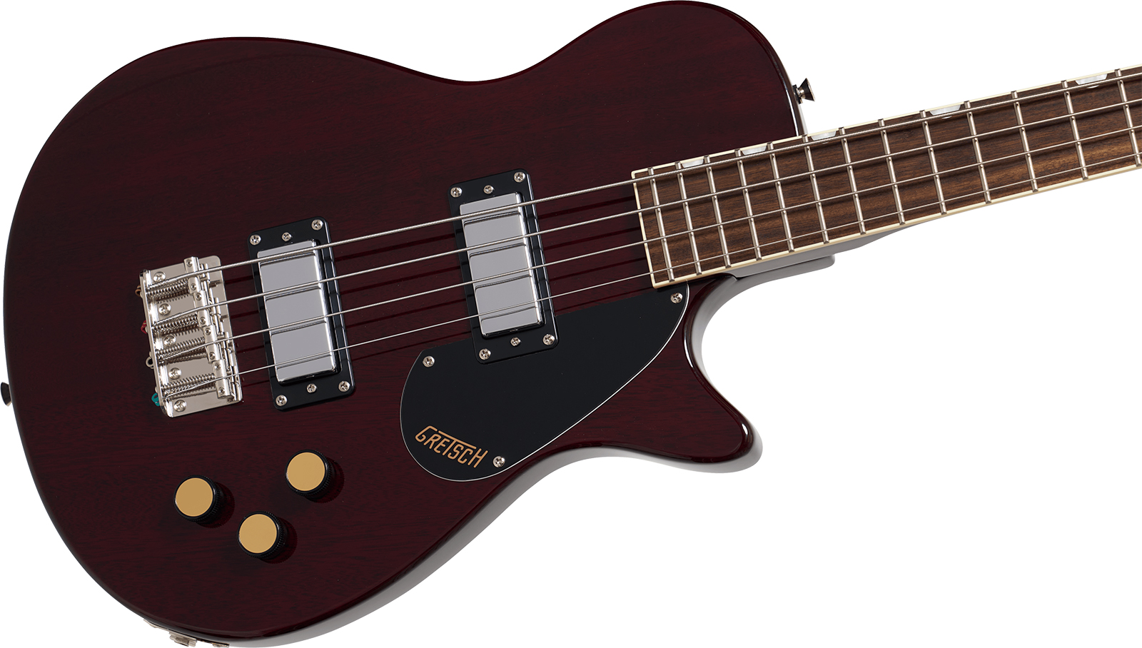 Gretsch Jet Club Bass Single-cut Streamliner Shsc Lau - Walnut Stain - Solidbody E-bass - Variation 2