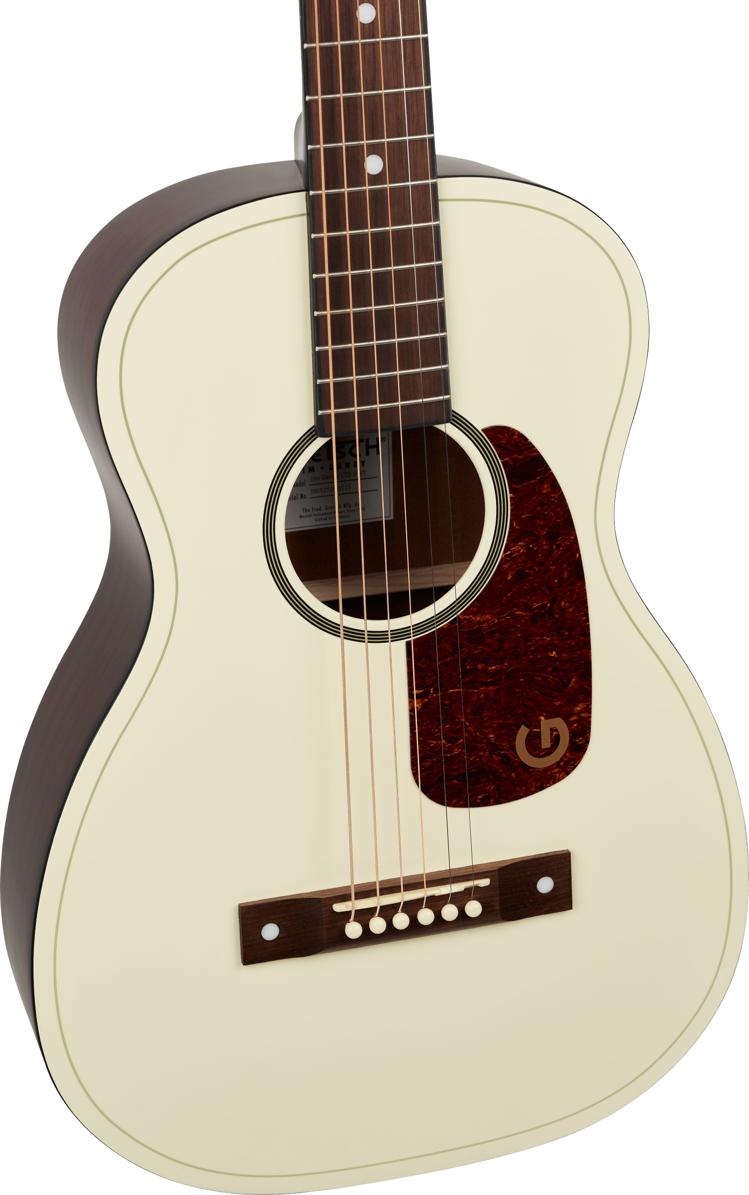 Gretsch Jim Dandy Parlor Ltd Sapele Wal - Vintage White - Folk-Gitarre - Variation 2