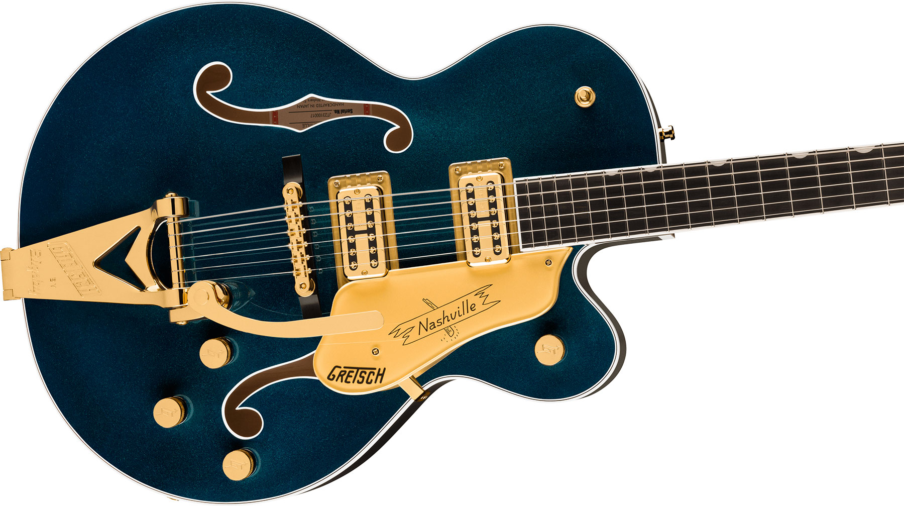 Gretsch Nashville Hollow Body Bigsby Gh Pro Jap 2h Trem Eb - Midnight Sapphire - Semi-Hollow E-Gitarre - Variation 2