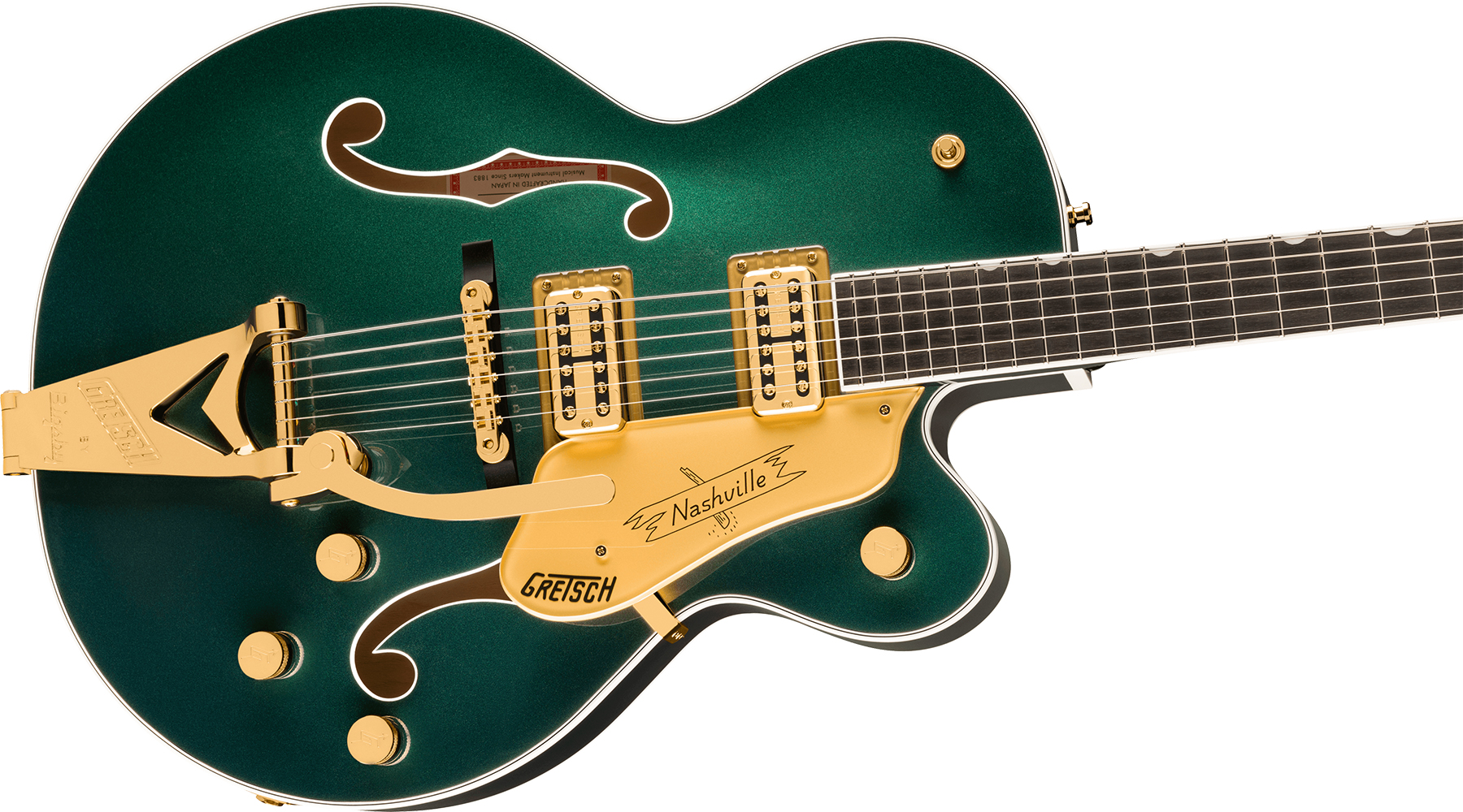 Gretsch Nashville Hollow Body Bigsby Gh Pro Jap 2h Trem Eb - Cadillac Green - Semi-Hollow E-Gitarre - Variation 2