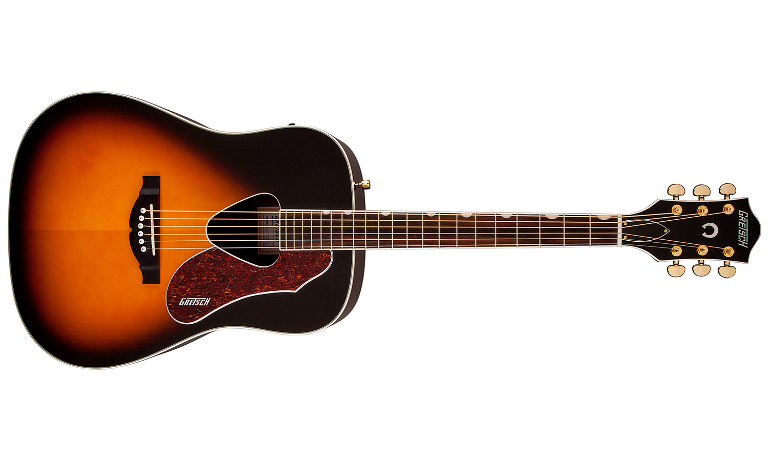 Gretsch G5024e Rancher Dreadnought Epicea Acajou Rw - Sunburst - Elektroakustische Gitarre - Variation 1