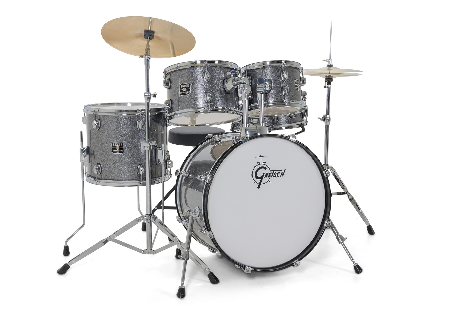 Gretsch Renegade 20'' - 5 FÛts - Grey Sparkle - Akustik Schlagzeug Fusion - Variation 1