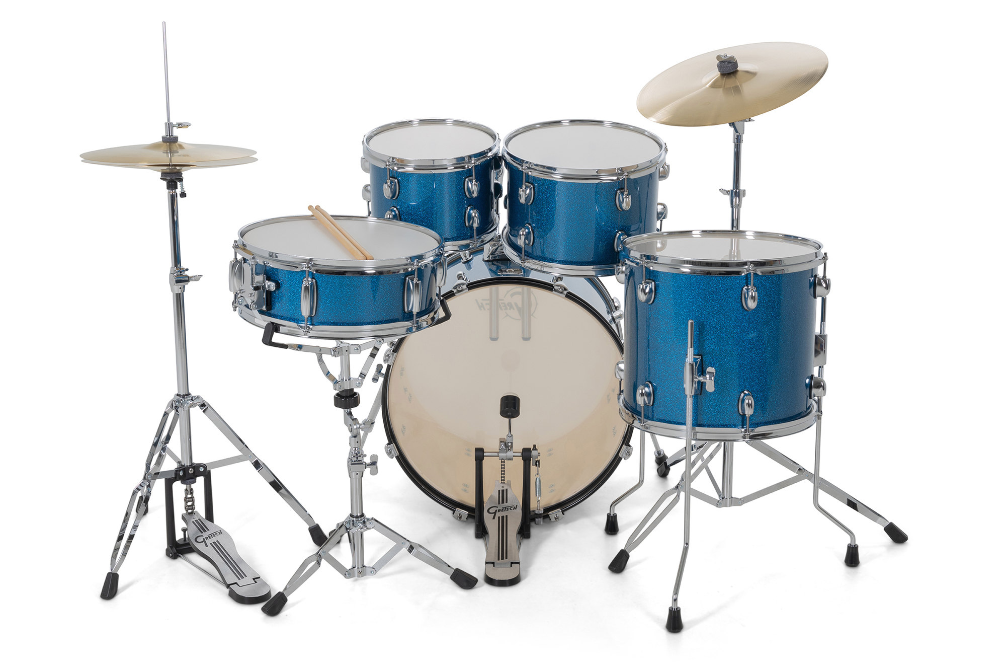 Gretsch Renegade 20'' - 5 FÛts - Blue Sparkle - Akustik Schlagzeug Fusion - Variation 1