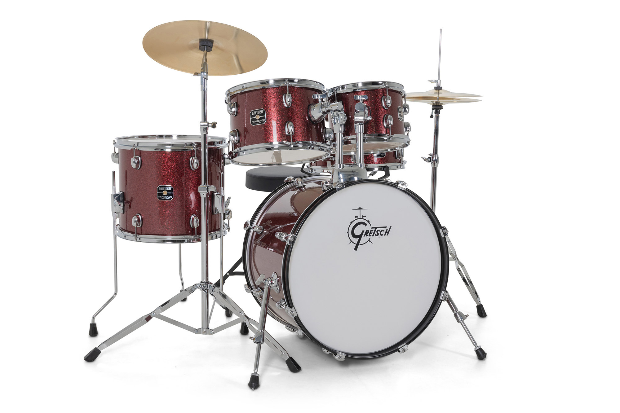Gretsch Renegade 20'' - 5 FÛts - Ruby Sparkle - Akustik Schlagzeug Fusion - Variation 2