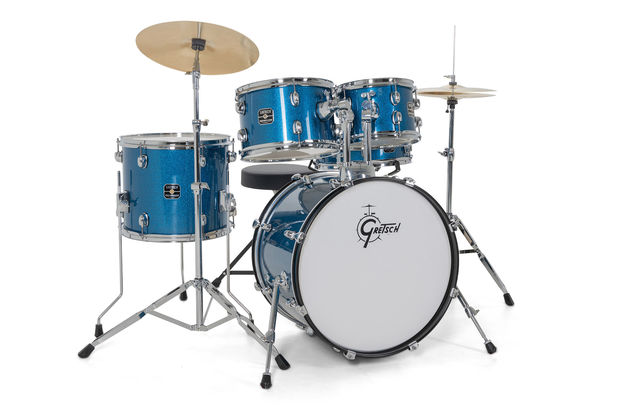 Gretsch Renegade 20'' - 5 FÛts - Blue Sparkle - Akustik Schlagzeug Fusion - Variation 3