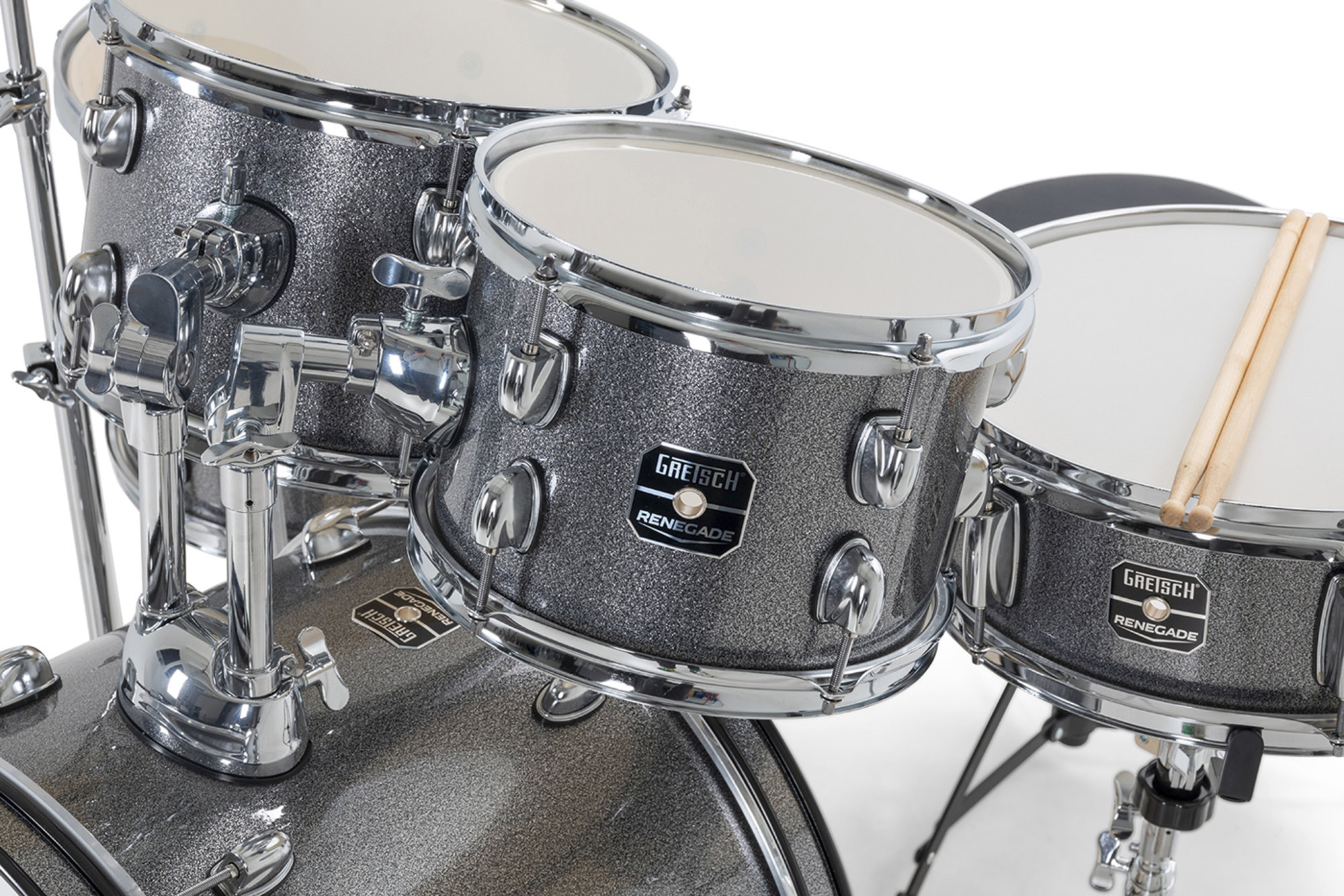 Gretsch Renegade 20'' - 5 FÛts - Grey Sparkle - Akustik Schlagzeug Fusion - Variation 4