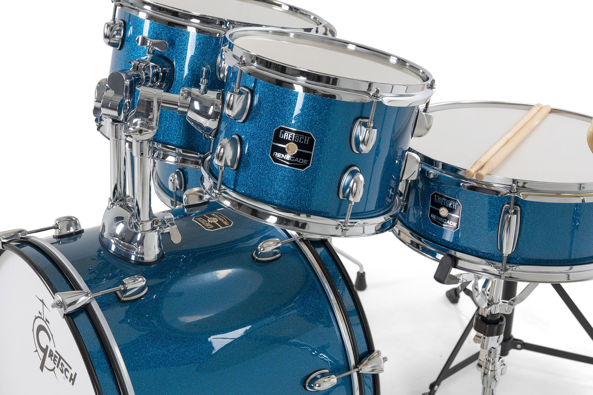 Gretsch Renegade 20'' - 5 FÛts - Blue Sparkle - Akustik Schlagzeug Fusion - Variation 4