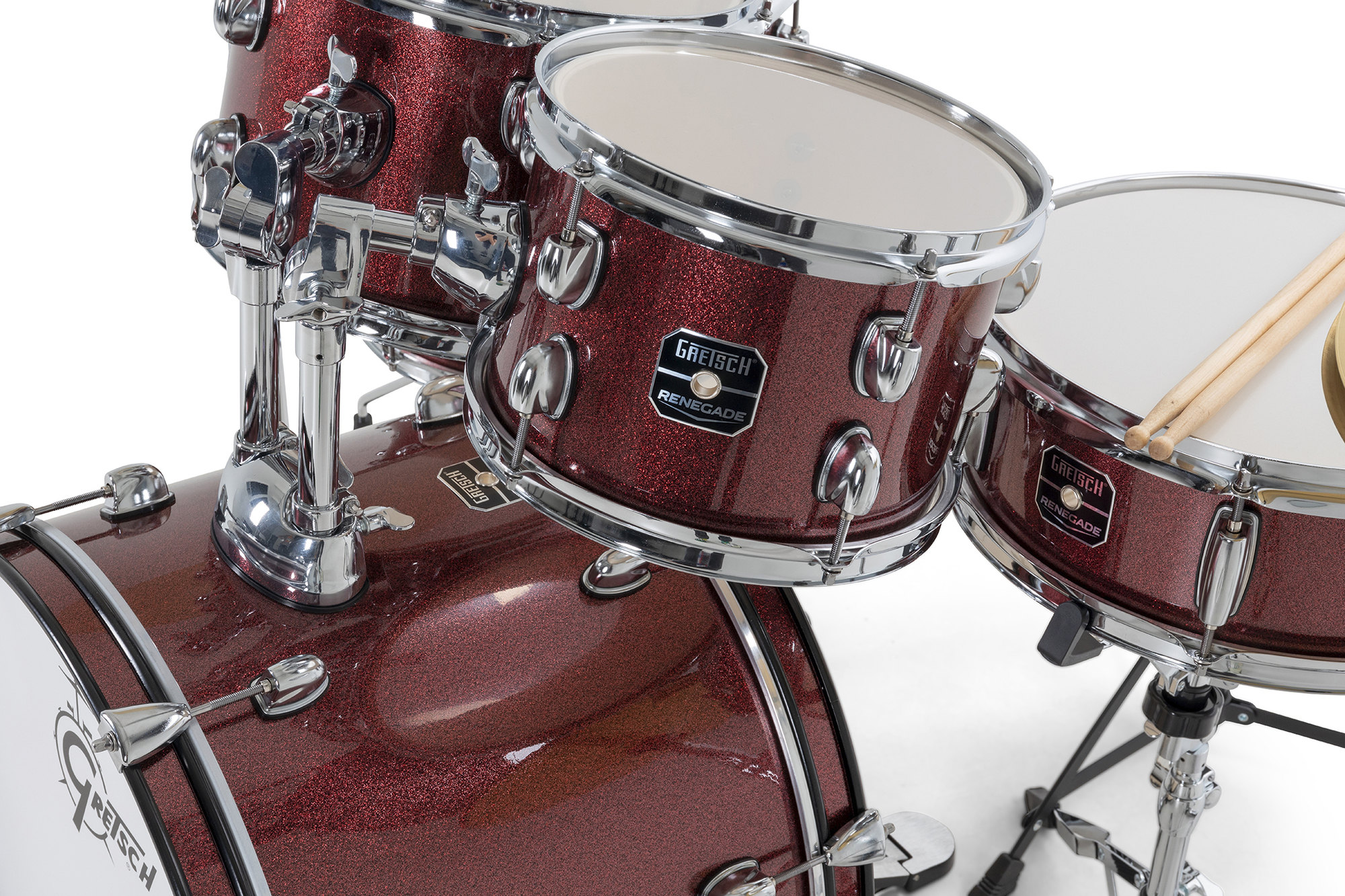 Gretsch Renegade 20'' - 5 FÛts - Ruby Sparkle - Akustik Schlagzeug Fusion - Variation 7
