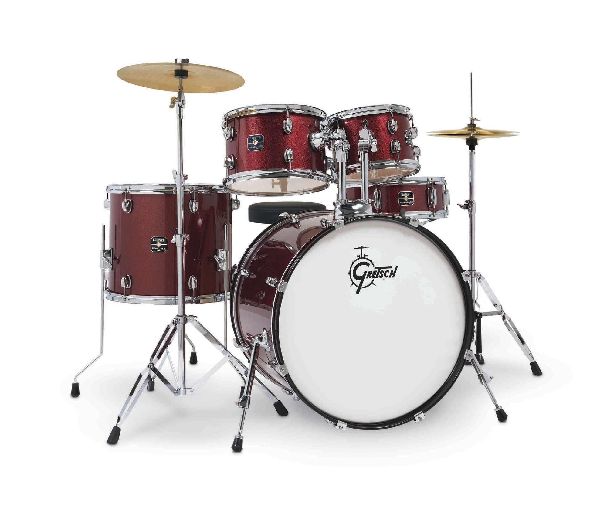 Gretsch Renegade 22'' - 5 FÛts - Ruby Sparkle - Akustik Schlagzeug Rock - Variation 1