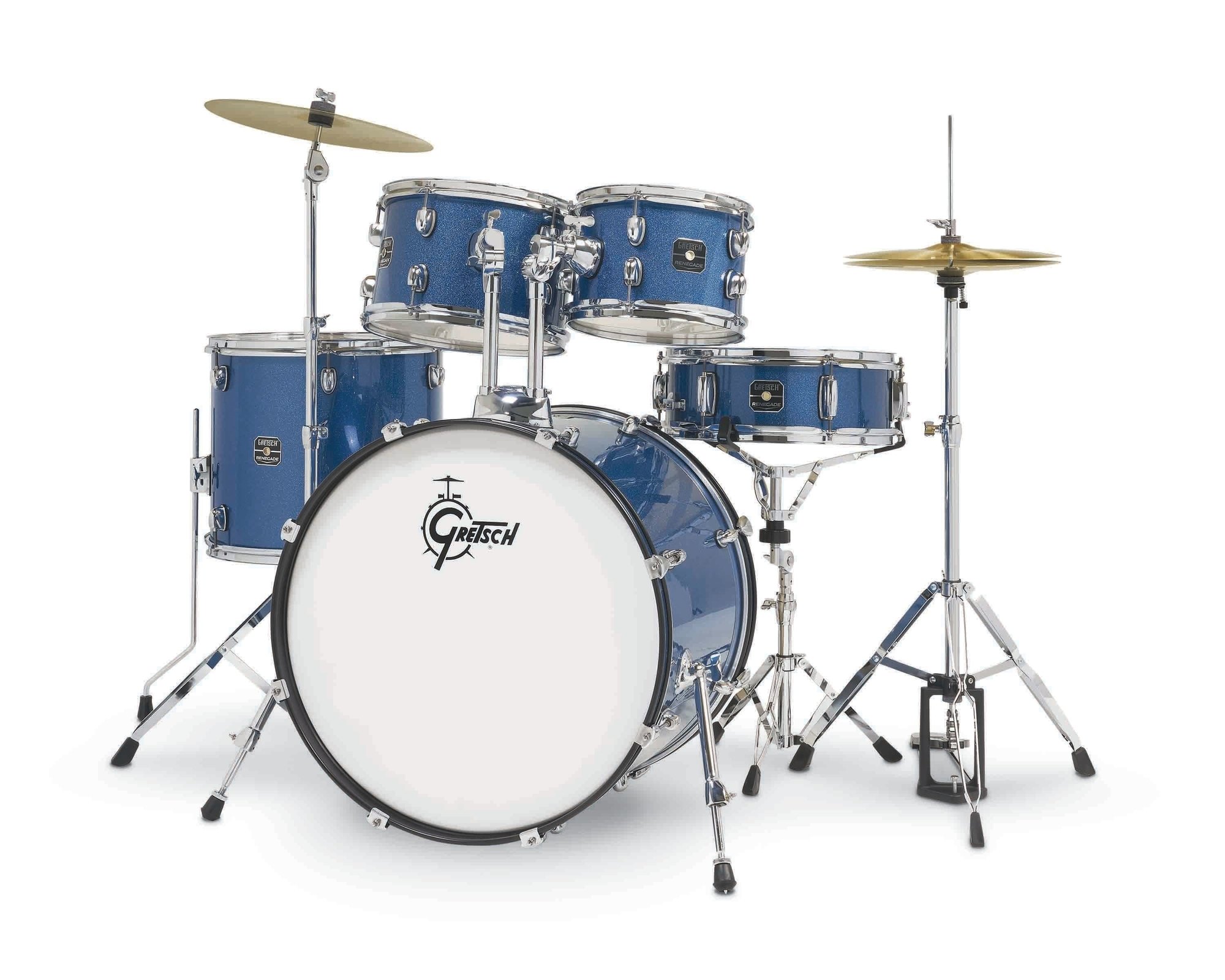 Gretsch Renegade 22'' - 5 FÛts - Blue Sparkle - Akustik Schlagzeug Rock - Variation 5