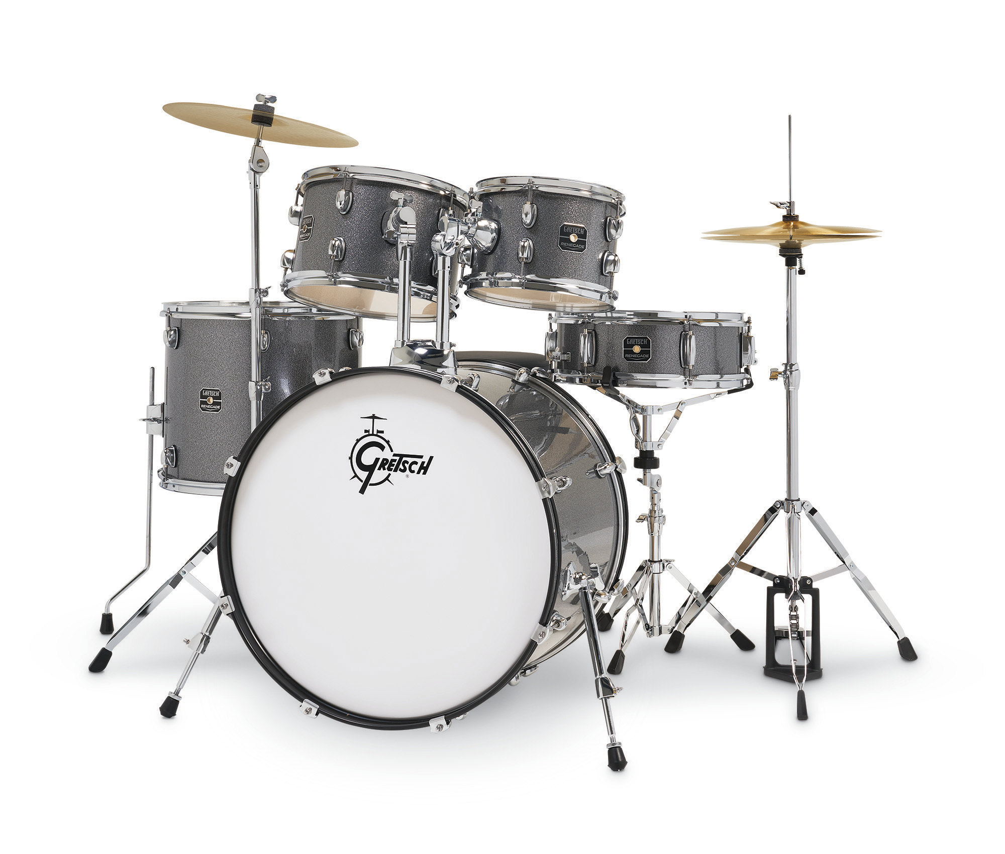 Gretsch Renegade 22'' - 5 FÛts - Grey Sparkle - Akustik Schlagzeug Rock - Variation 7