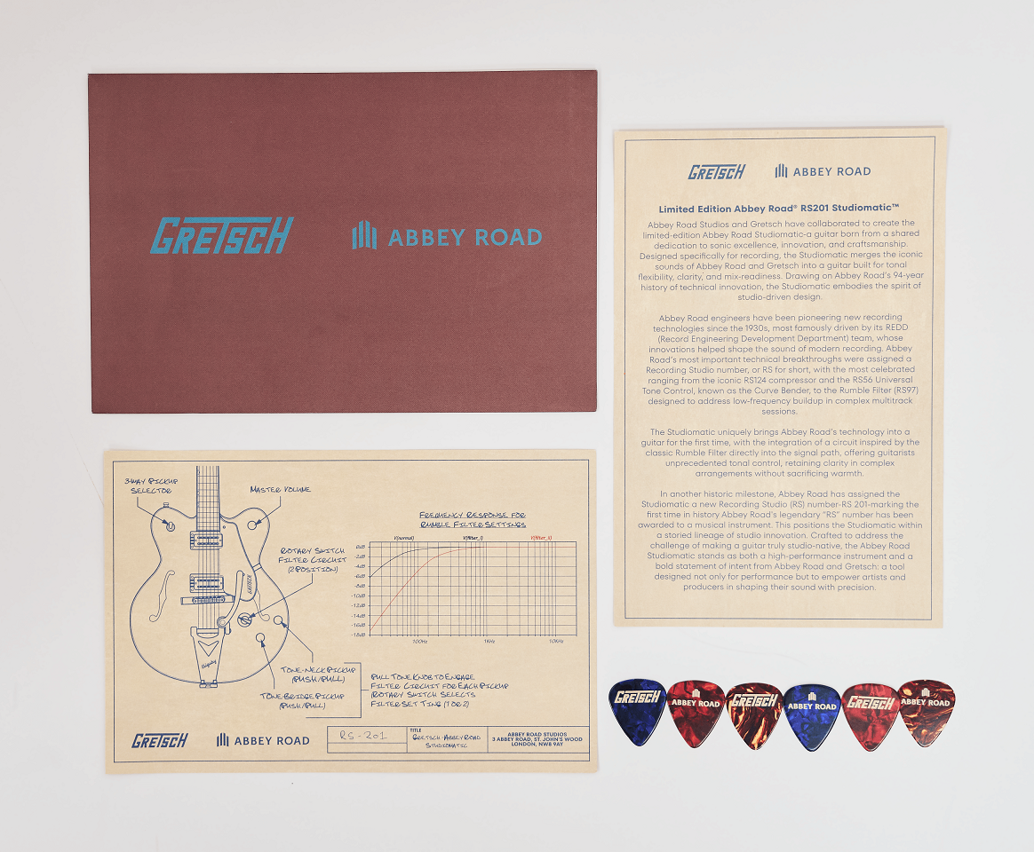 Gretsch Rs201 Studiomatic Abbey Road Ltd 2h Trem Eb - Emb 19/11 - Classic Walnut Stain - Semi-Hollow E-Gitarre - Variation 5