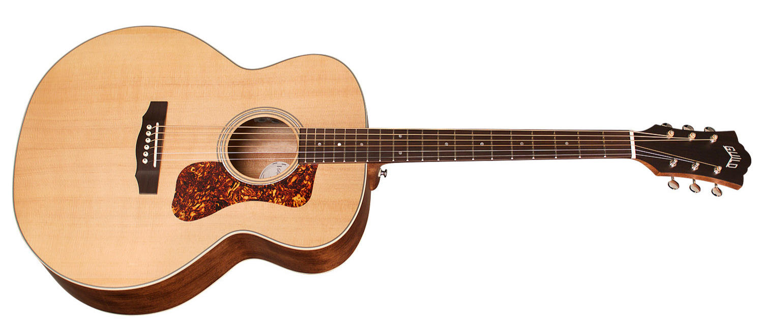 Guild Bt-240e Baritone Newark St Collection Jumbo Epicea Acajou Pf - Natural - Elektroakustische Gitarre - Variation 1